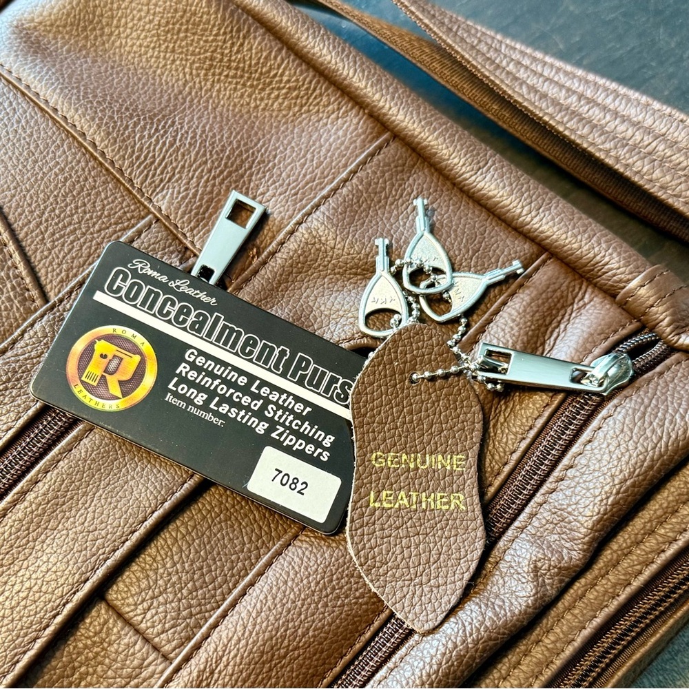 Roma Leather Conceal and Carry Bag Purse - Picture 3 of 9